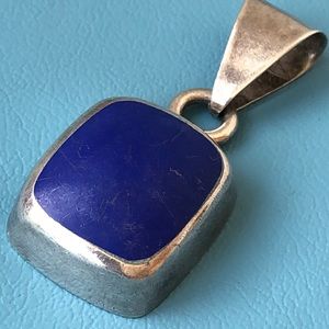 Taxco Mexico Lapis Lazuli pendant sterling silver